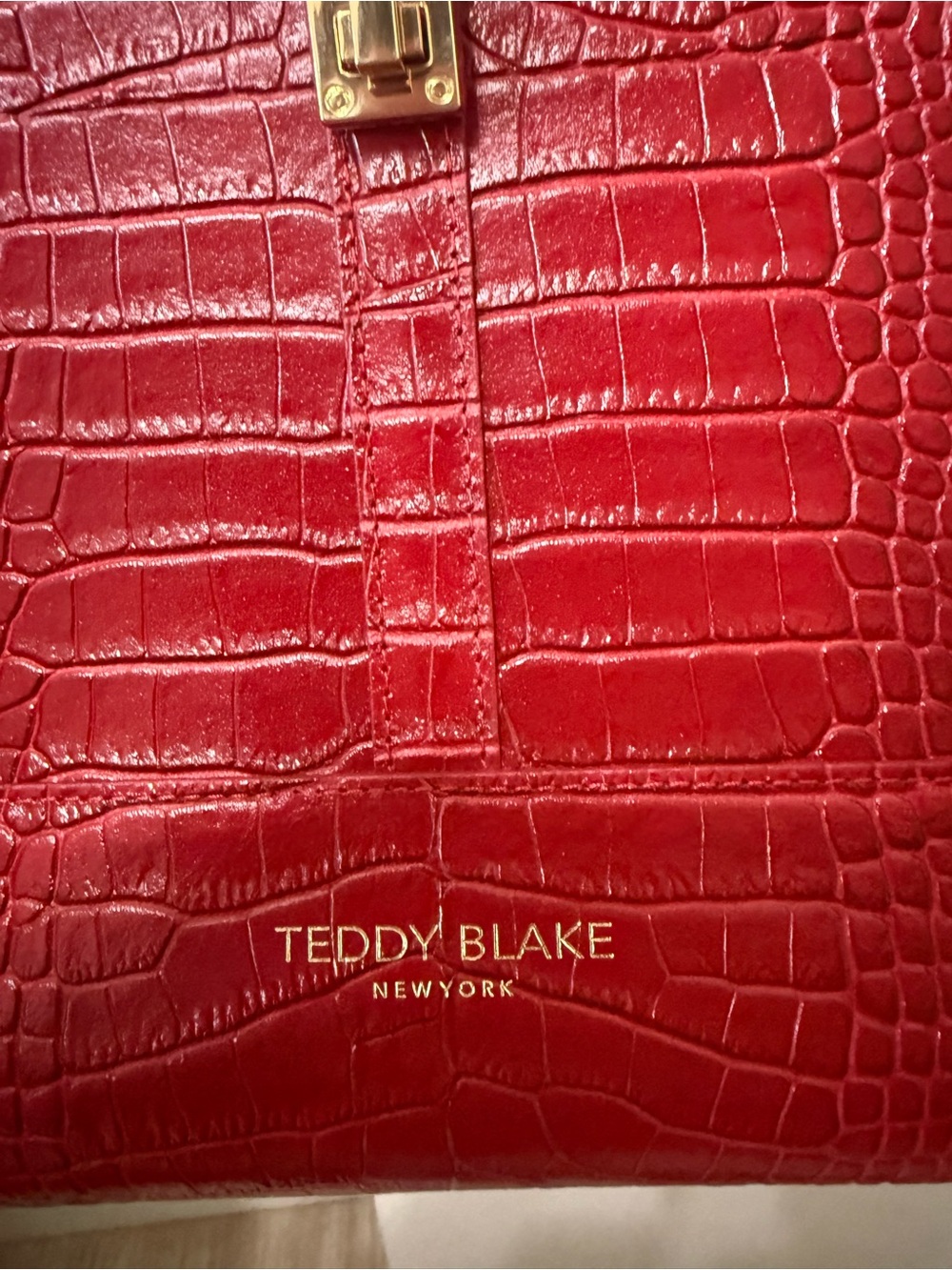 Teddy Blake Lola Croco 15” Dark Red - Picture 4 of 9